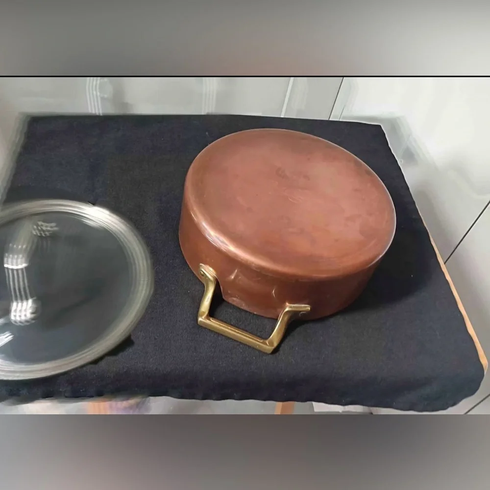 Vintage Paul Revere Copper Pot w Brass Handles
